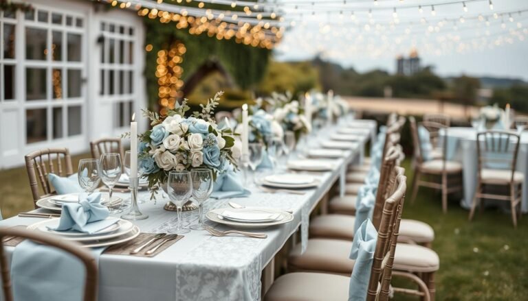 light blue silver wedding color schemes