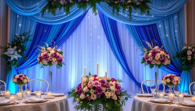 wedding color palette blue and purple