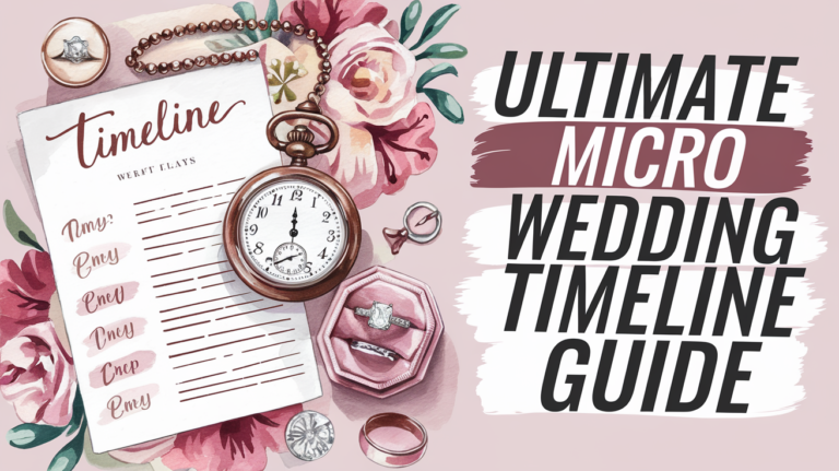 Ultimate Micro Wedding Timeline